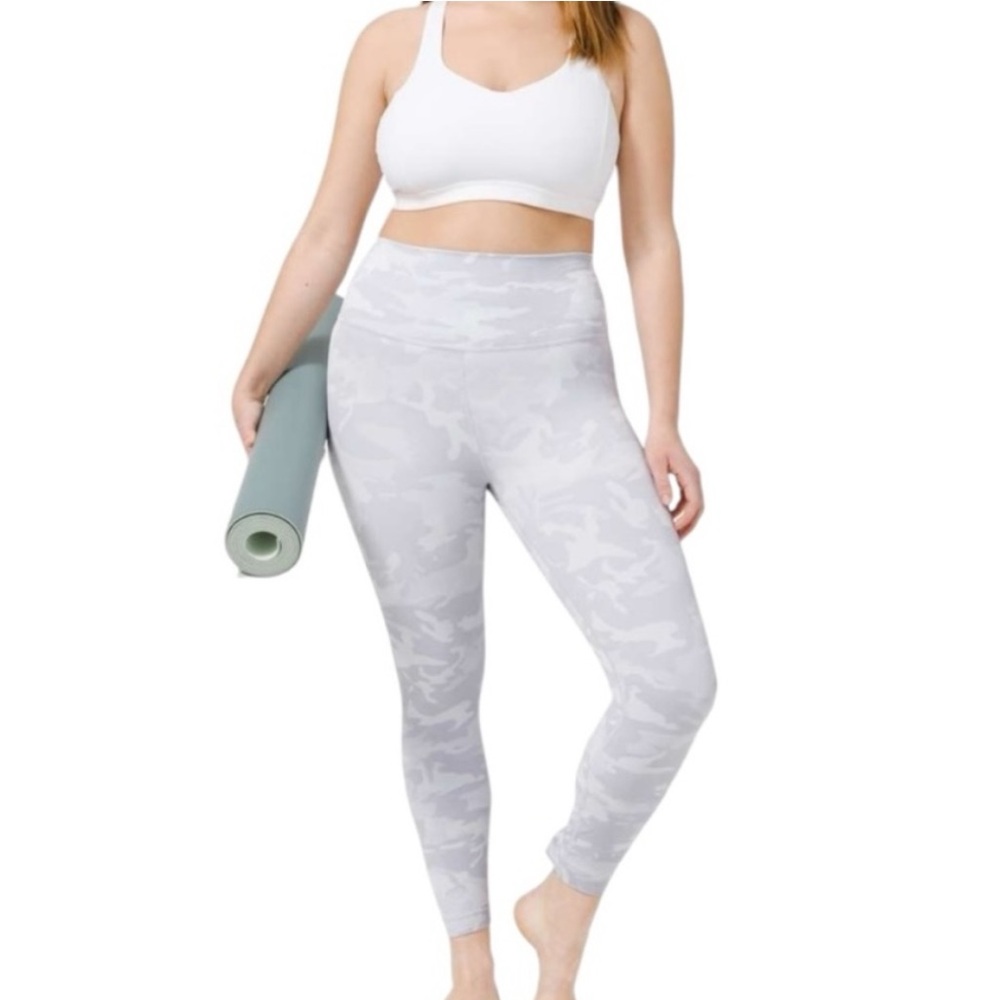 LULULEMON WUNDER UNDER WHITE CAMO JACQUARD 25”